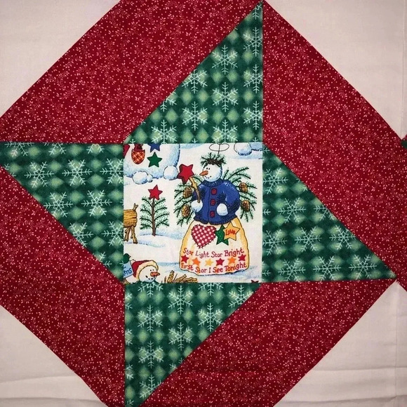 Handmade Christmas Quilt Top - Picture 6 of 8